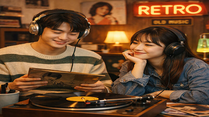 <img src="Newtro Vinyl Listening Scene.jpg" alt= &ldquo;LP 속에서 다시 만나는 옛 노래의 울림&rdquo;>