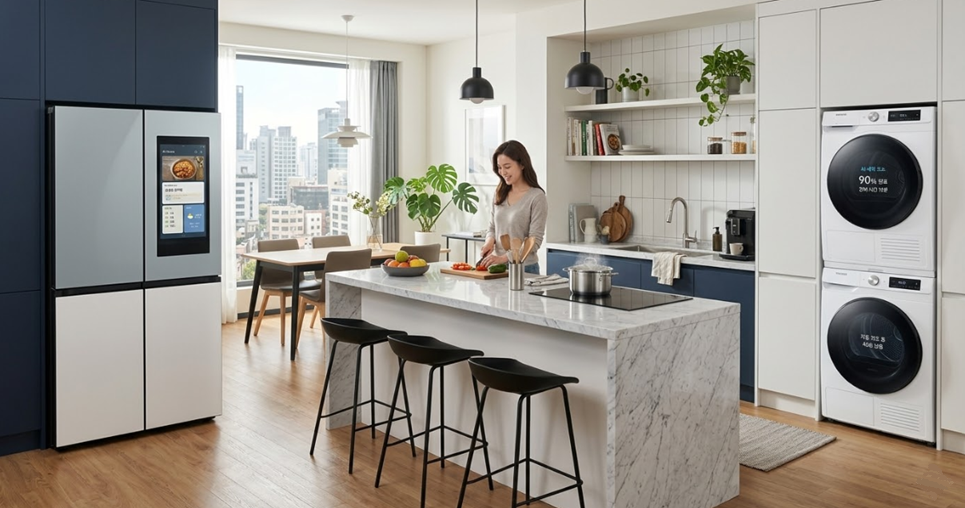 2026년 AI 가전 시장 전망 및 지능형 주방 가전 배치 모습