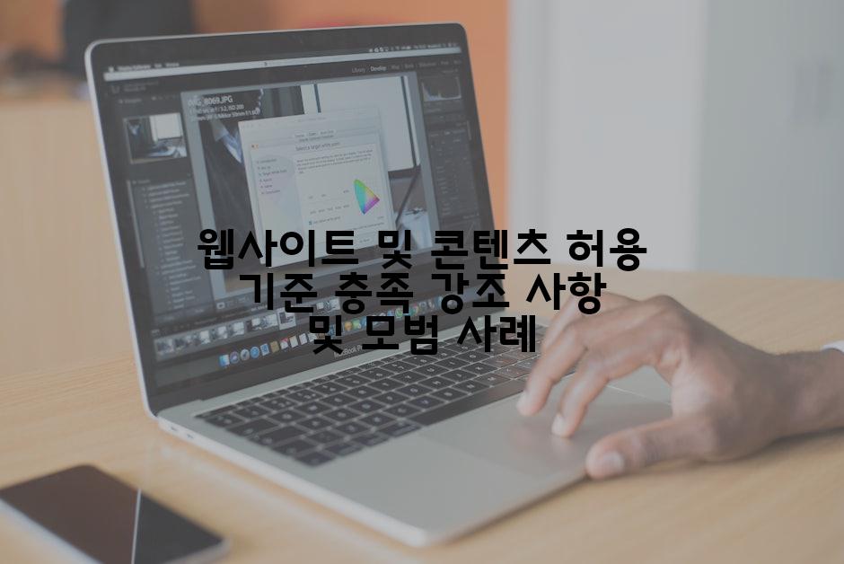 웹사이트 및 콘텐츠 허용 기준 충족 강조 사항 및 모범 사례