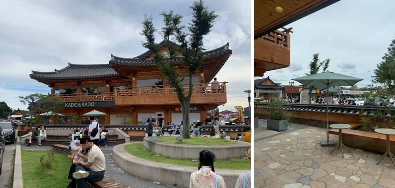 카도카도 외관 모습 및 1층 야외 자리