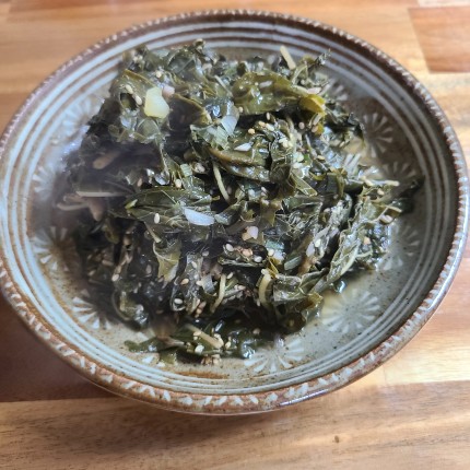 아주까리나물볶음-만들기