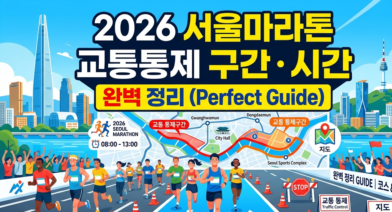 2026- 서울마라톤 -교통통제구간 &middot; 시간 -완벽 -정리