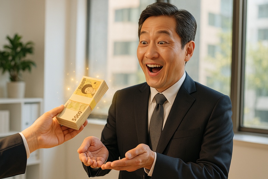 돈 주는 꿈 해몽 - 베푸는 마음의 상징