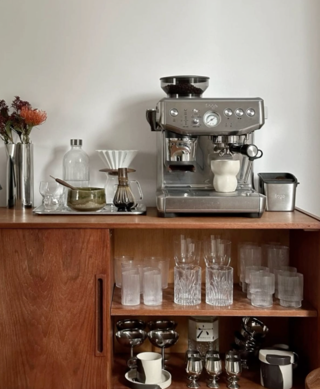 신혼집 홈카페 커피머신 배치 인테리어