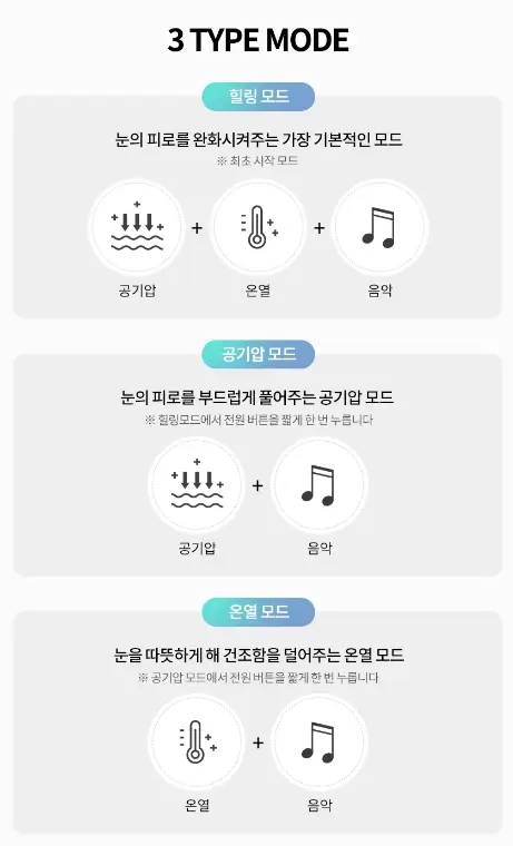 오아 눈편한세상 눈 안마기 무선 마사지 기계 공기압 접이식 온열 마사지기 눈찜질기