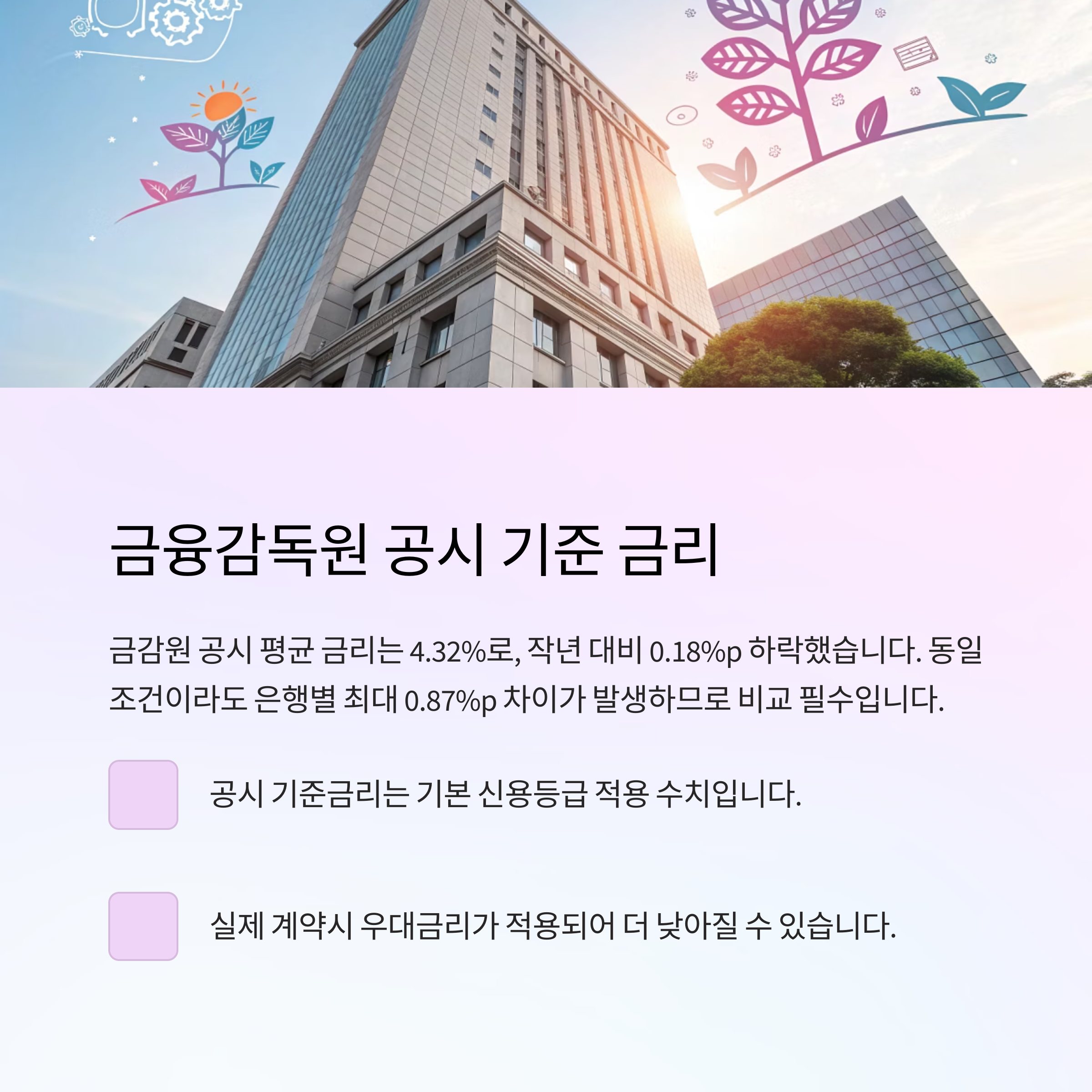 금융감독원 공시 기준 금리