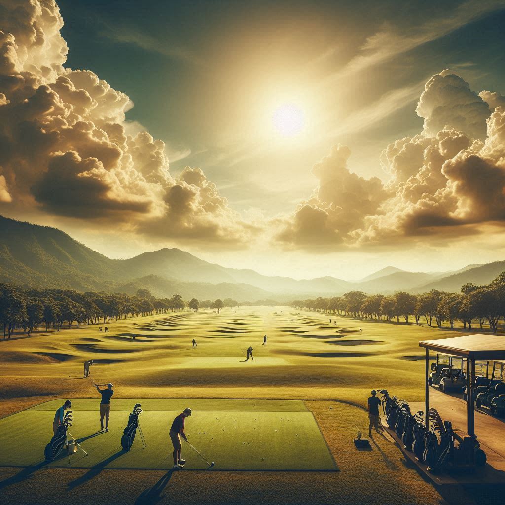 실외골프연습장 배경