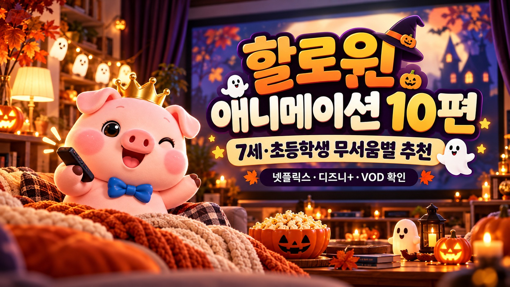 할로윈 애니메이션 10편 무서움별 OTT 안내와 소소피그