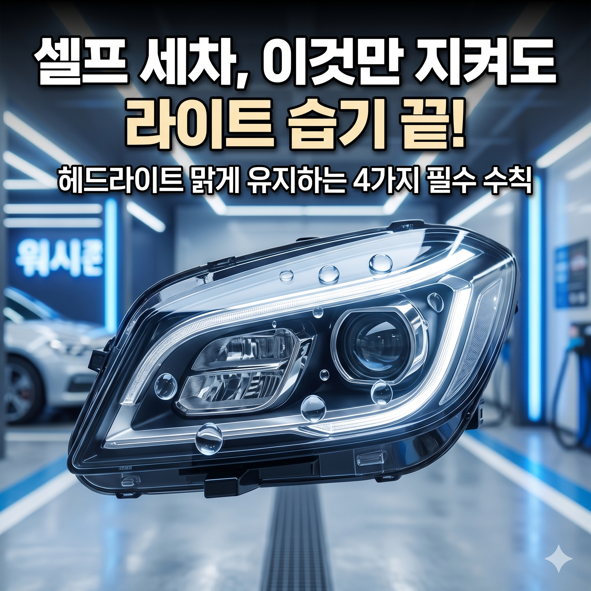 셀프 세차 시 헤드라이트 습기를 방지하는 4가지 필수 수칙
