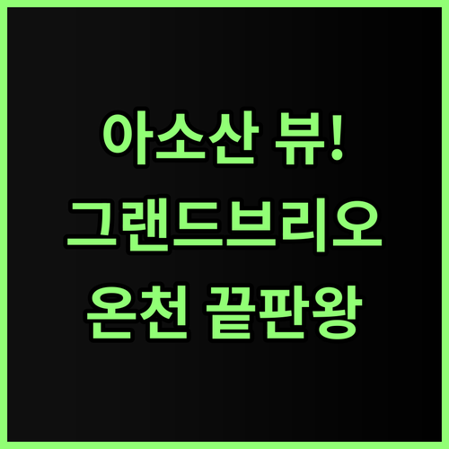 아소 리조트 그랜드브리오 호텔 구마모..
