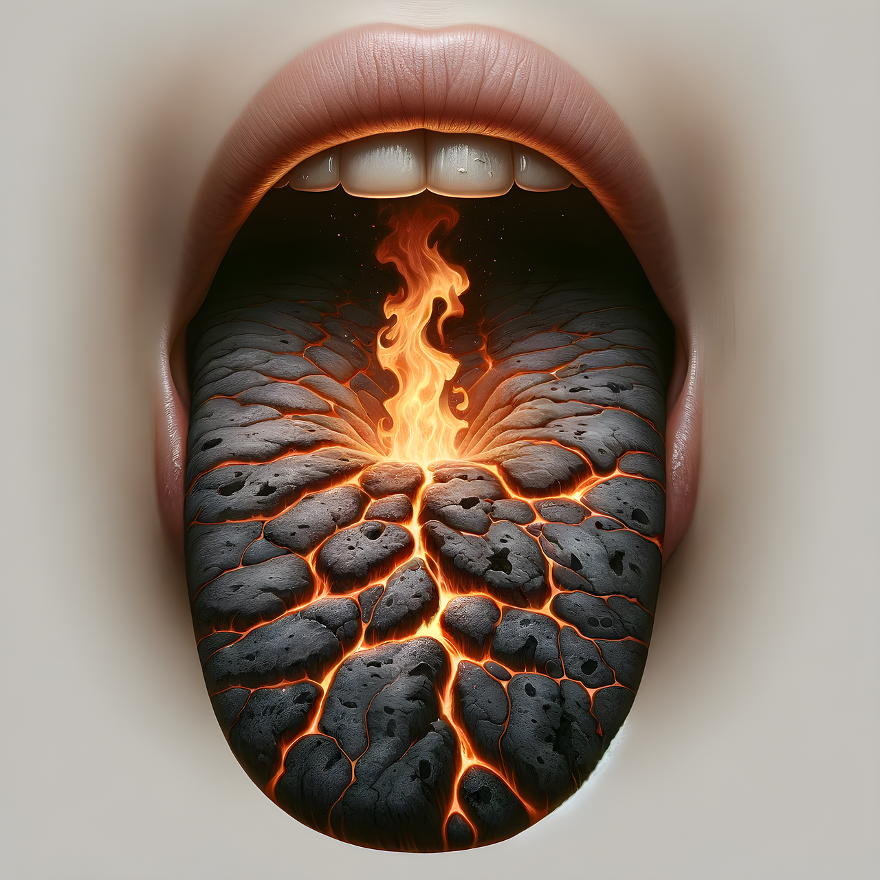 혀에 불이나는 장면(구취)