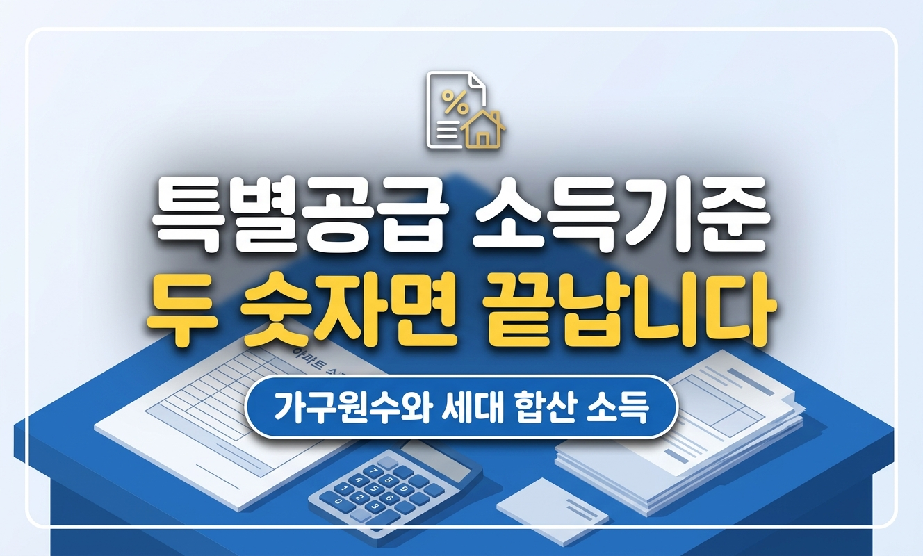 특별공급 소득기준 대표 썸네일