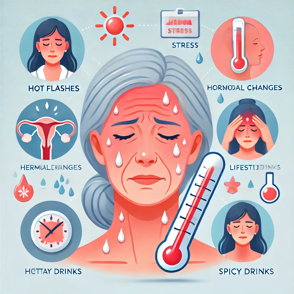 갱년기 여성의 안면홍조와 발한 증상