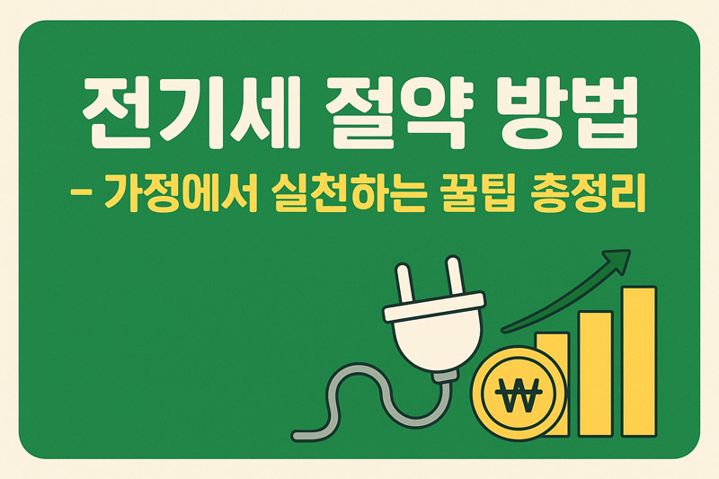 전기세 절약 방법 – 누진제 없이 요금 줄이는 가정용 절전 팁