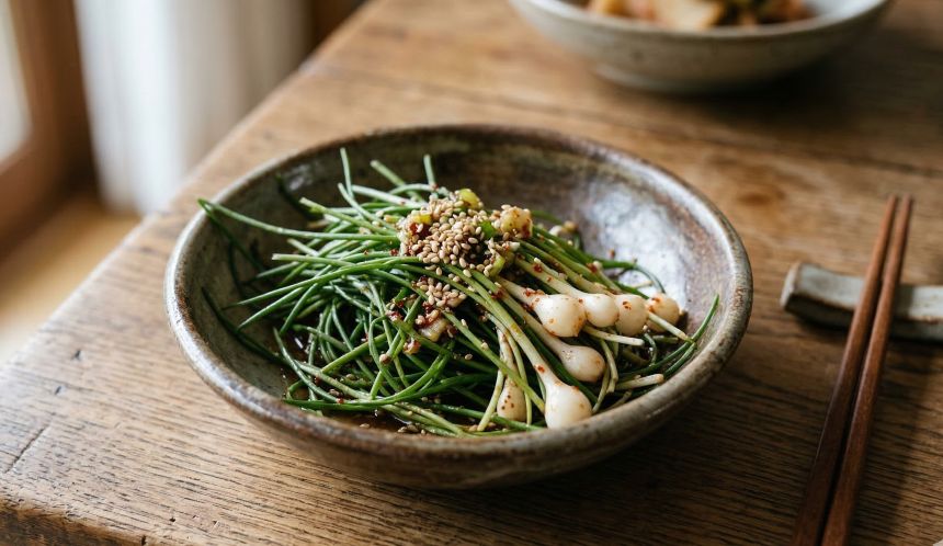 인슐린 저항성을 개선하고 혈당 조절 능력을 돕는 알리신이 풍부한 생 달래무침