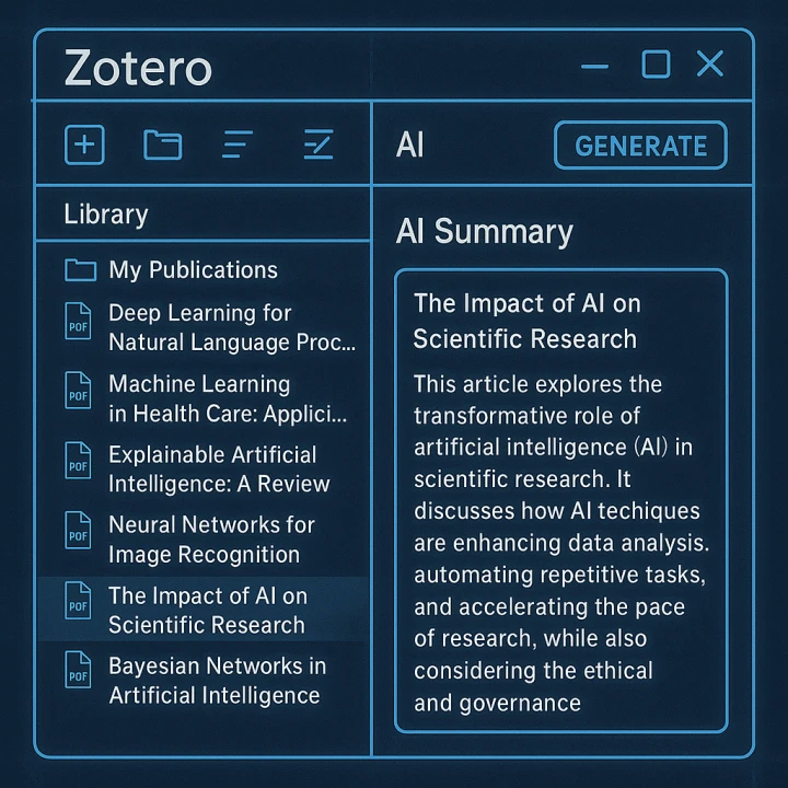 Zotero에 PDF 업로드하는 화면