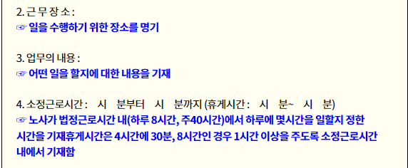 표준 근로계약서 양식 무료 다운, 작성방법