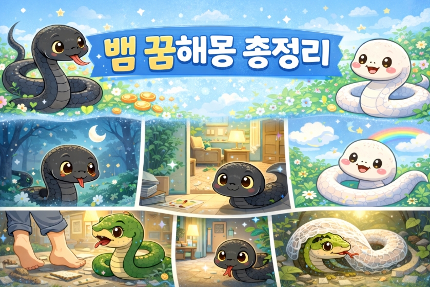 뱀 꿈해몽! 유형별 뱀 꿈해몽 12가지! 총정리!