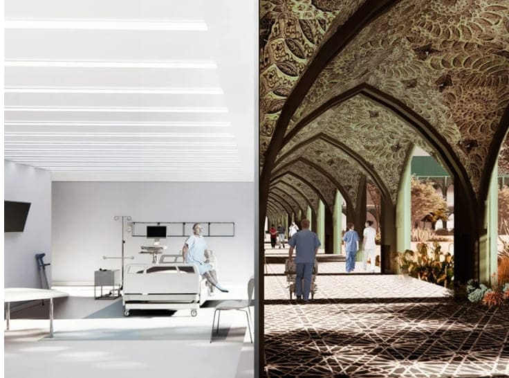 카타르 도하의 혁신적인 병원 디자인 VIDEO: OMA reimagines future of hospitals, renders 'al daayan' health district with new video