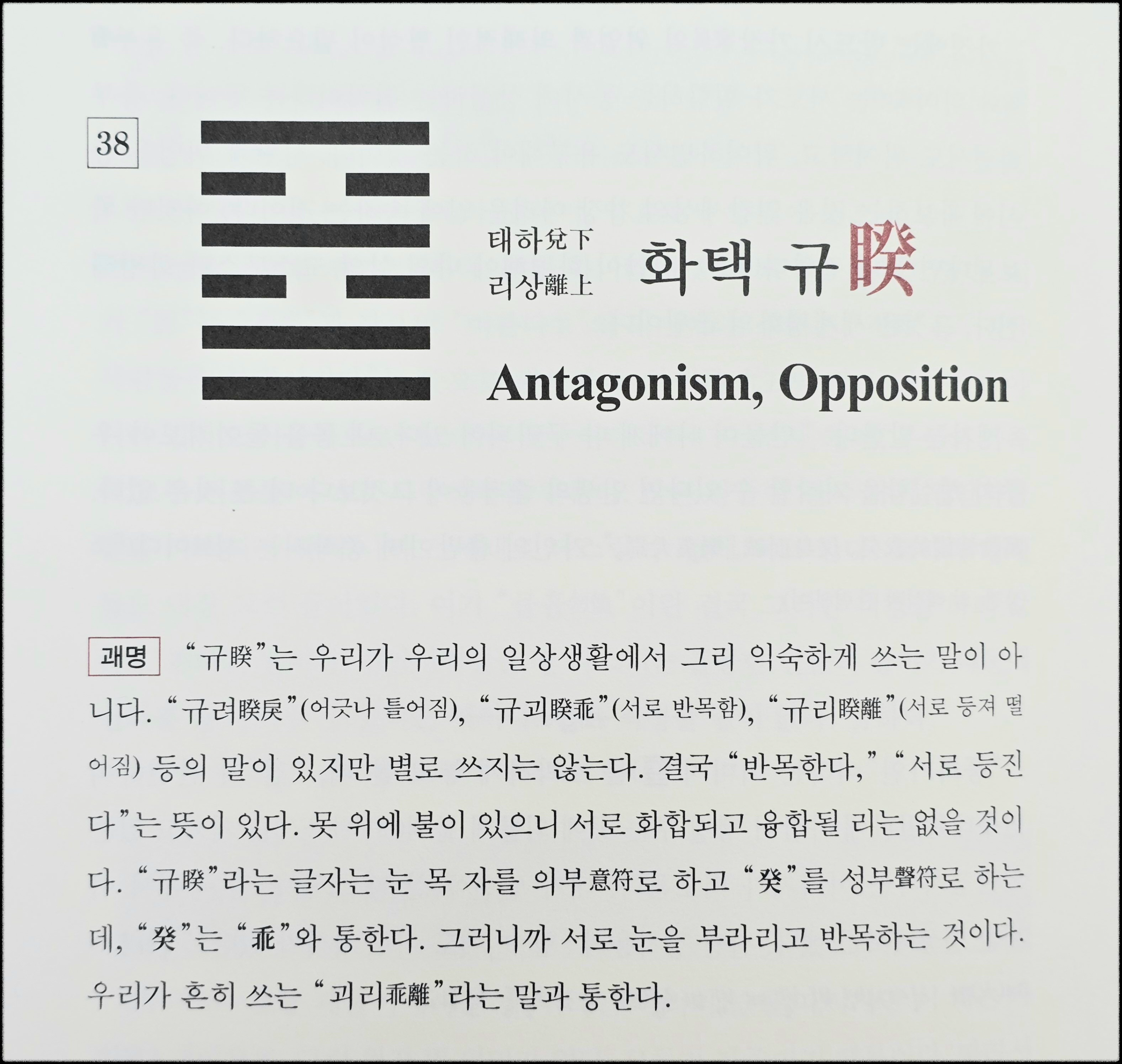 도올주역강해_38.화택규