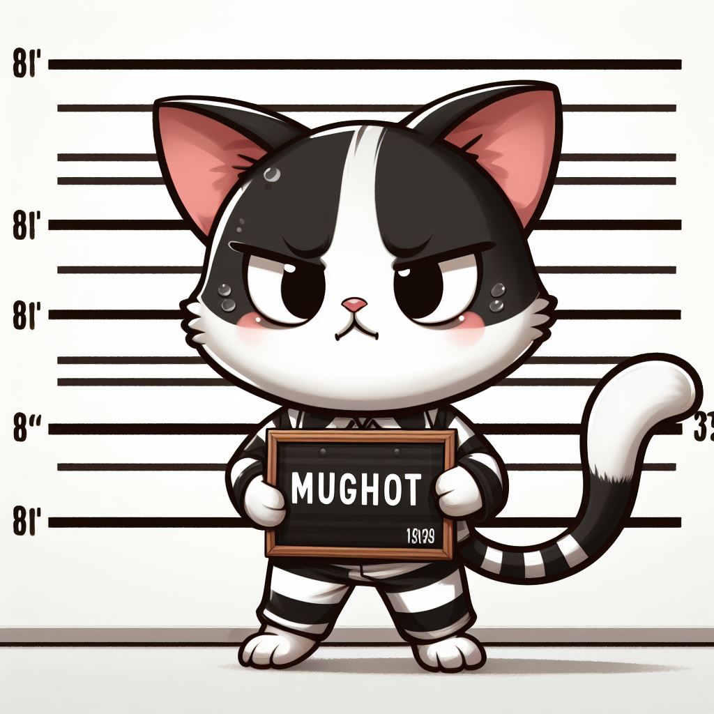 고양이 머그샷 캐릭터