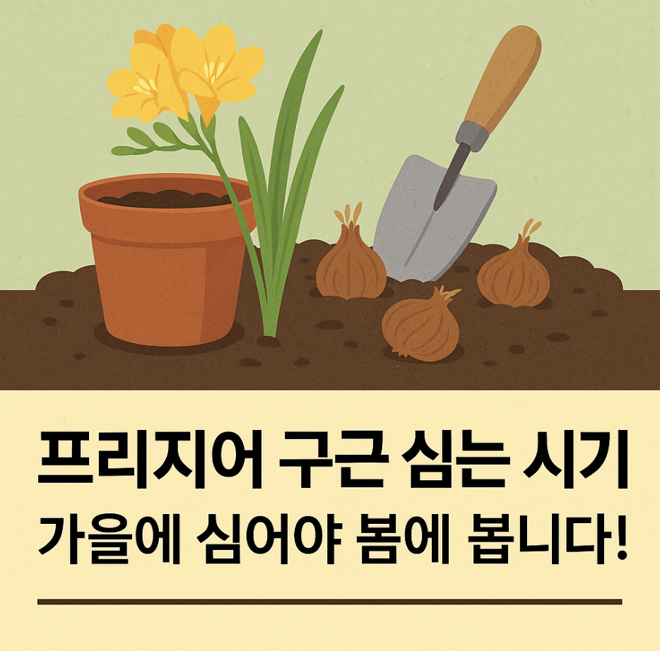 프리지어 구근 심는 시기, 가을에 심어야 봄에 봅니다!