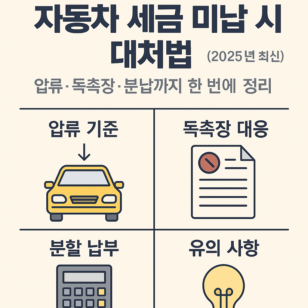 자동차 세금 미납 시 대처법
