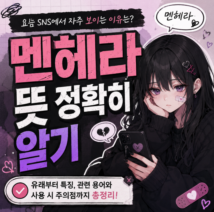 멘헤라 뜻 유래 자석·지뢰계·얀데레 밈 연애 성향과 집착 차이 총정리1