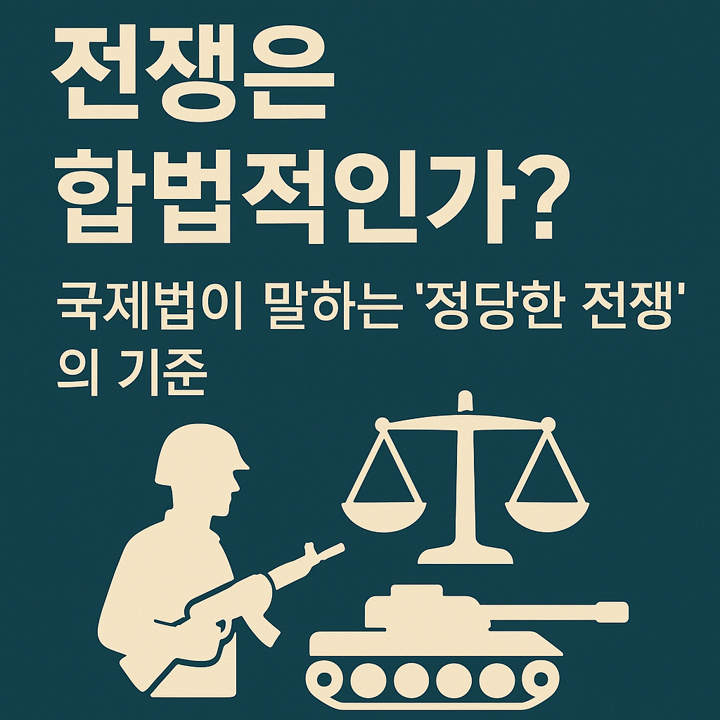 전쟁은 합법적인가? 국제법이 말하는 ‘정당한 전쟁’의 기준