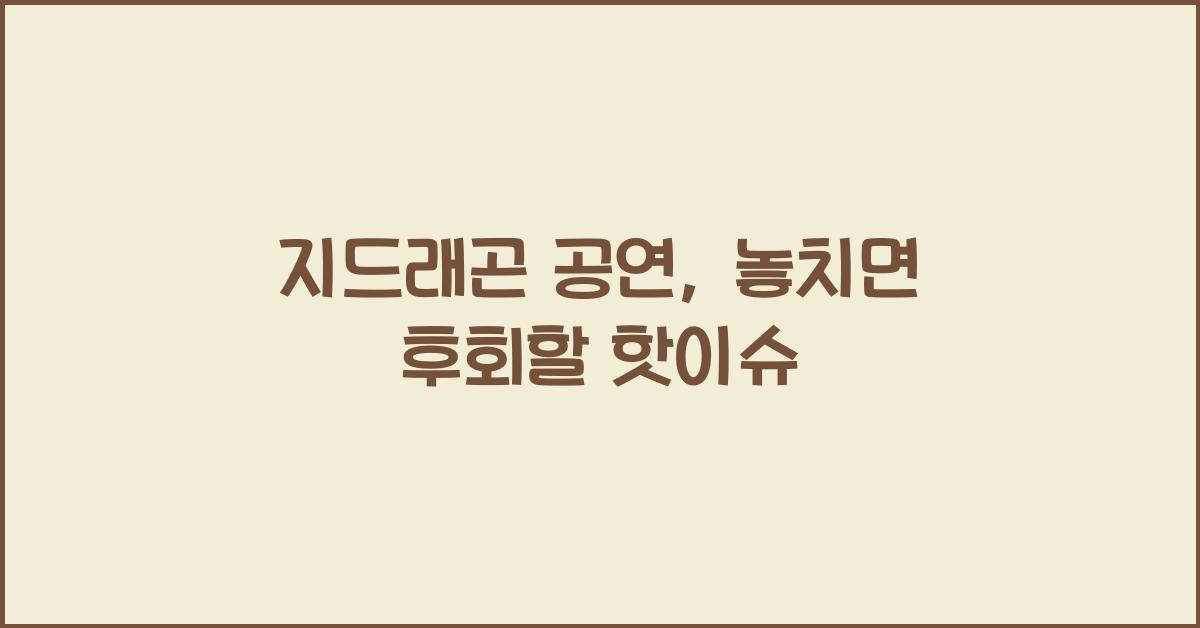 지드래곤 공연