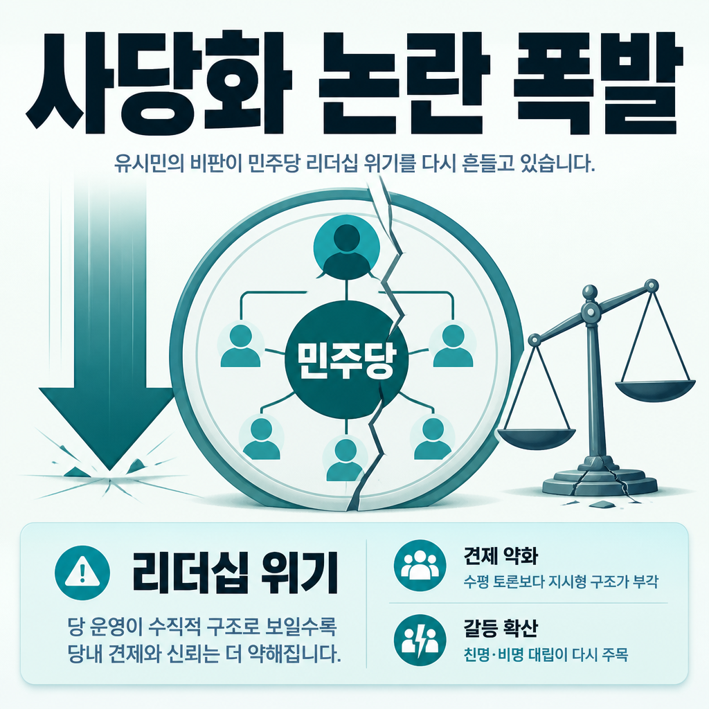 사당화 논란 폭발