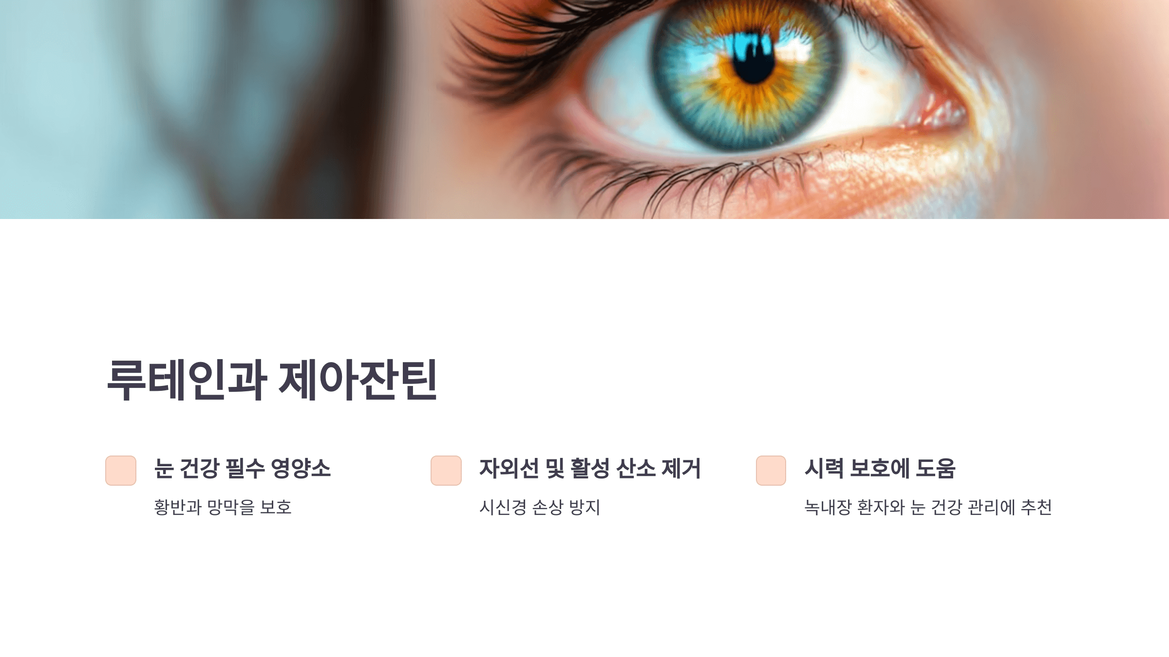 녹내장과 관련된 사진입니다.