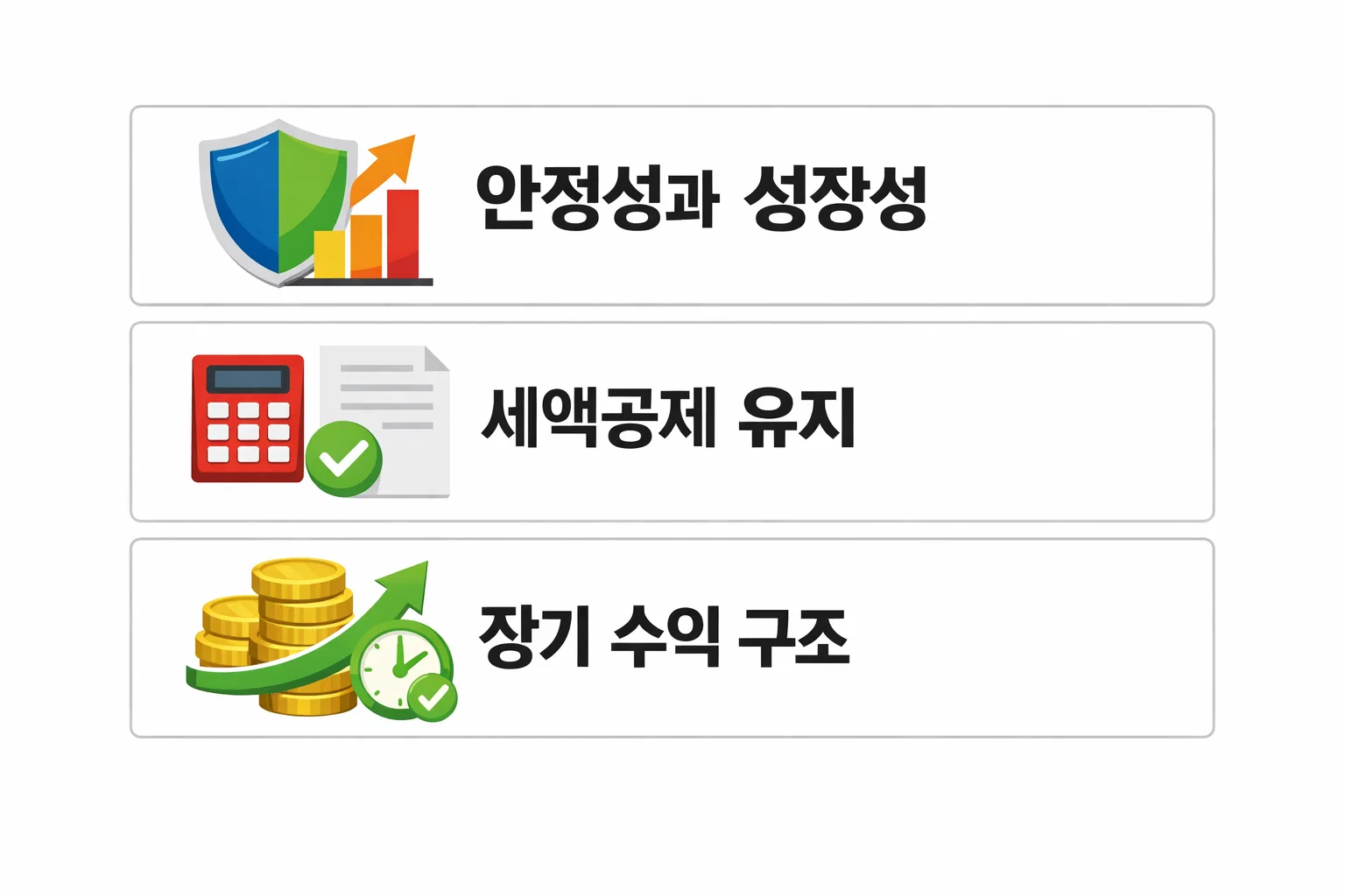연금보험 ETF의 안정성과 성장성을 균형 있게 고려하며 세액공제를 유지하고 장기 수익 구조를 확보하는 핵심 포인트를 정리한 이미지