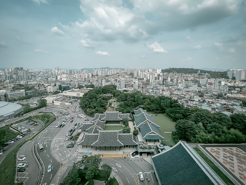 신라호텔 디럭스더블룸 영빈관 뷰