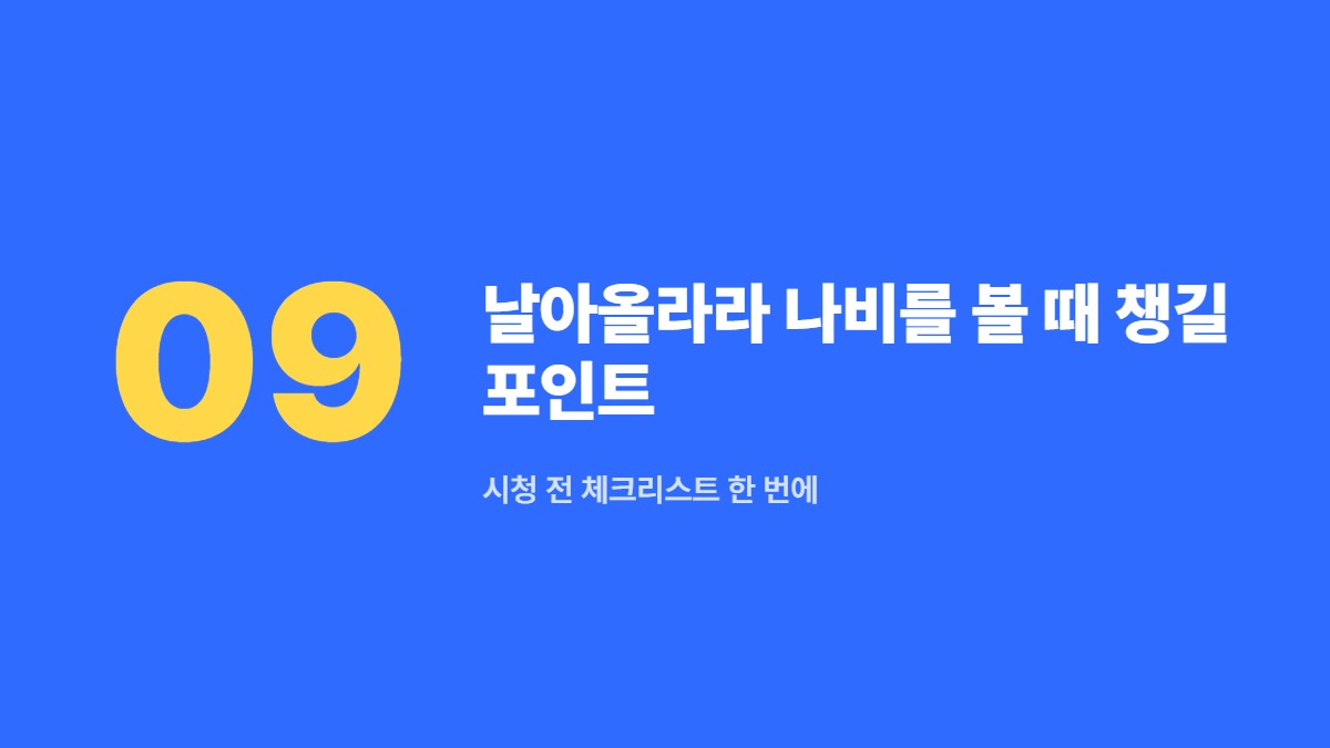날아올라라 나비를 볼 때 챙길 포인트 &mdash; 시청 전 체크리스트 한 번에