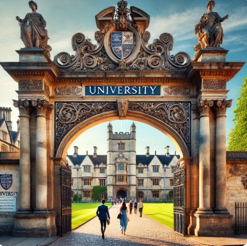 영국 대학 정문 사진