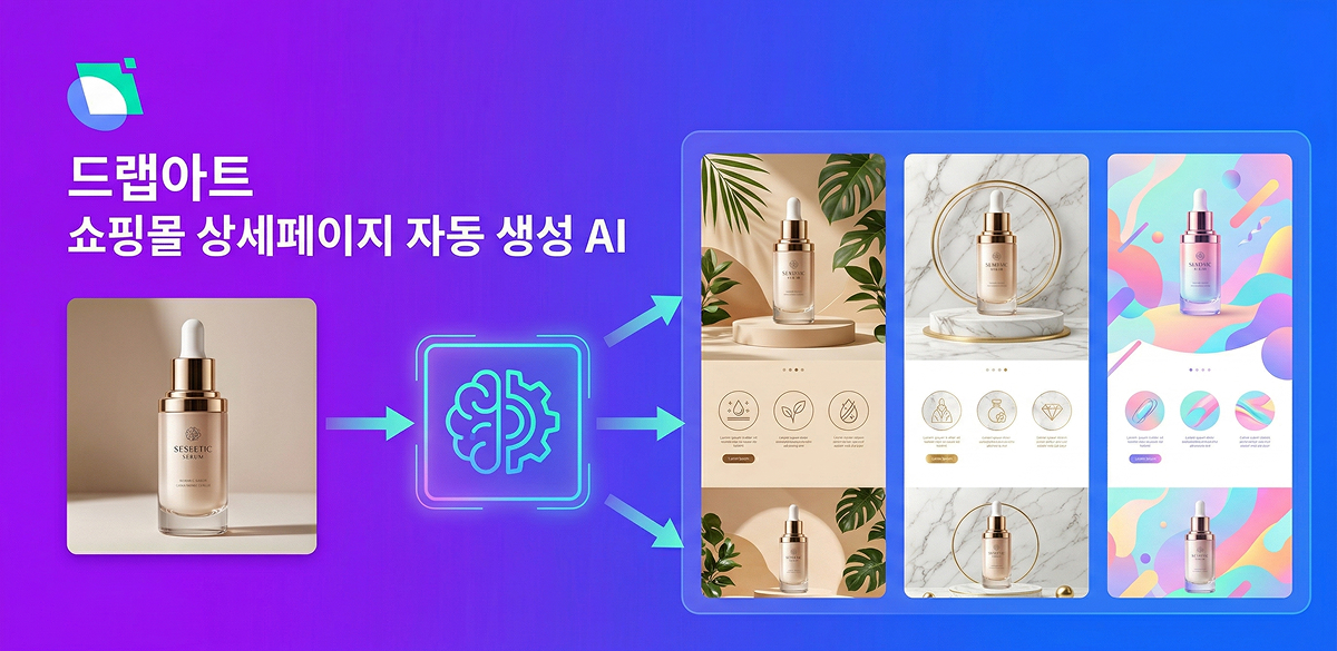 쇼핑몰 상세페이지 자동 생성 AI 드랩아트