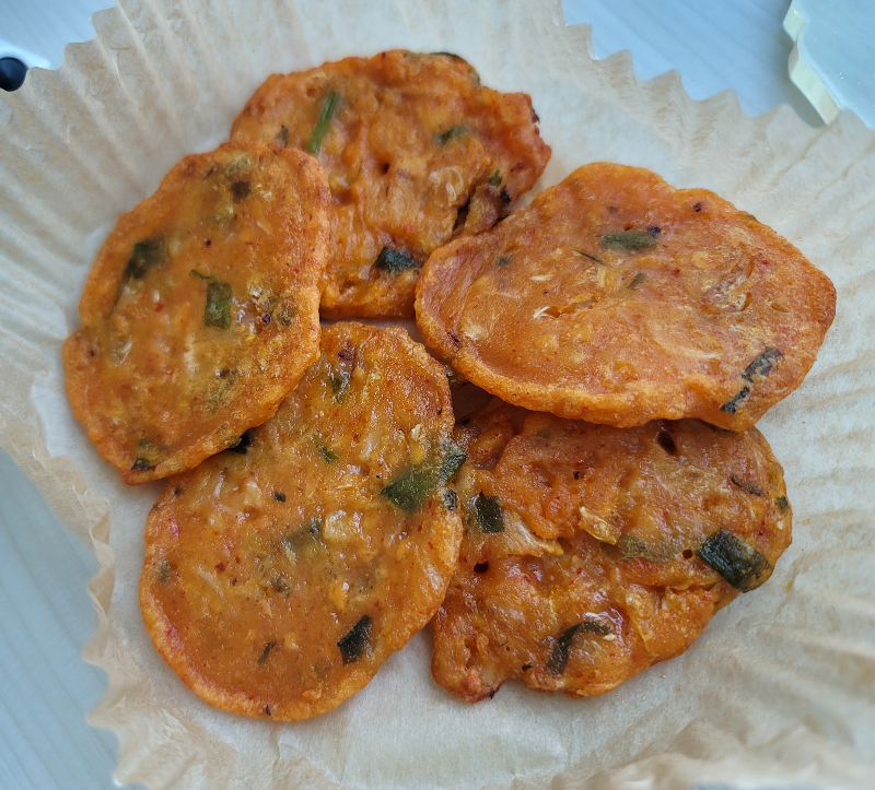 바삭한 김치전 완성