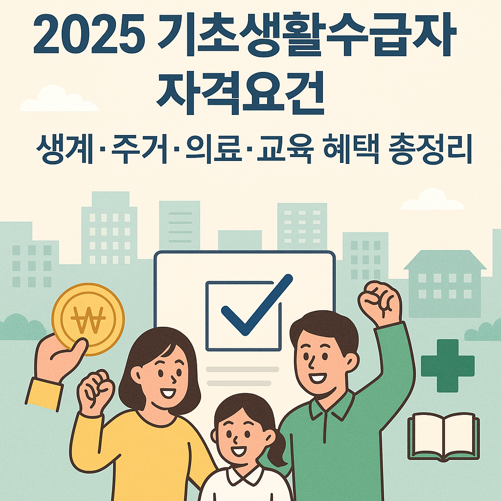 2025 기초생활수급자 자격요건|생계·주거·의료·교육 혜택 총정리