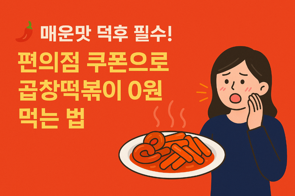 편의점 쿠폰으로 곱창떡볶이 0원 먹는 법