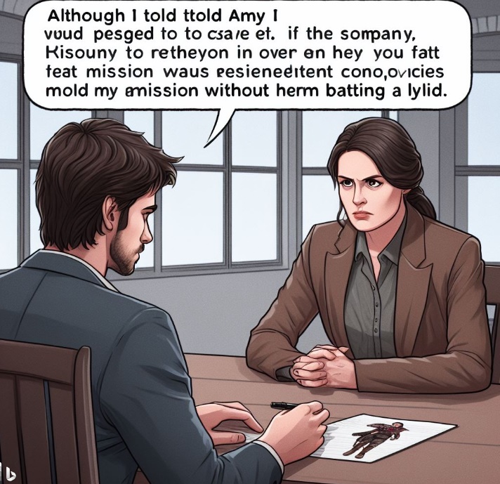 남성의 협박에도 태연하게 대처하는 여성의 모습