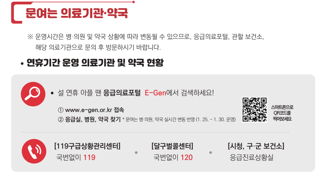 문 여는 의료기관과 약국