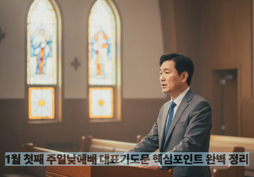 1월 첫째 주일낮예배 대표기도문 핵심포인트 완벽 정리