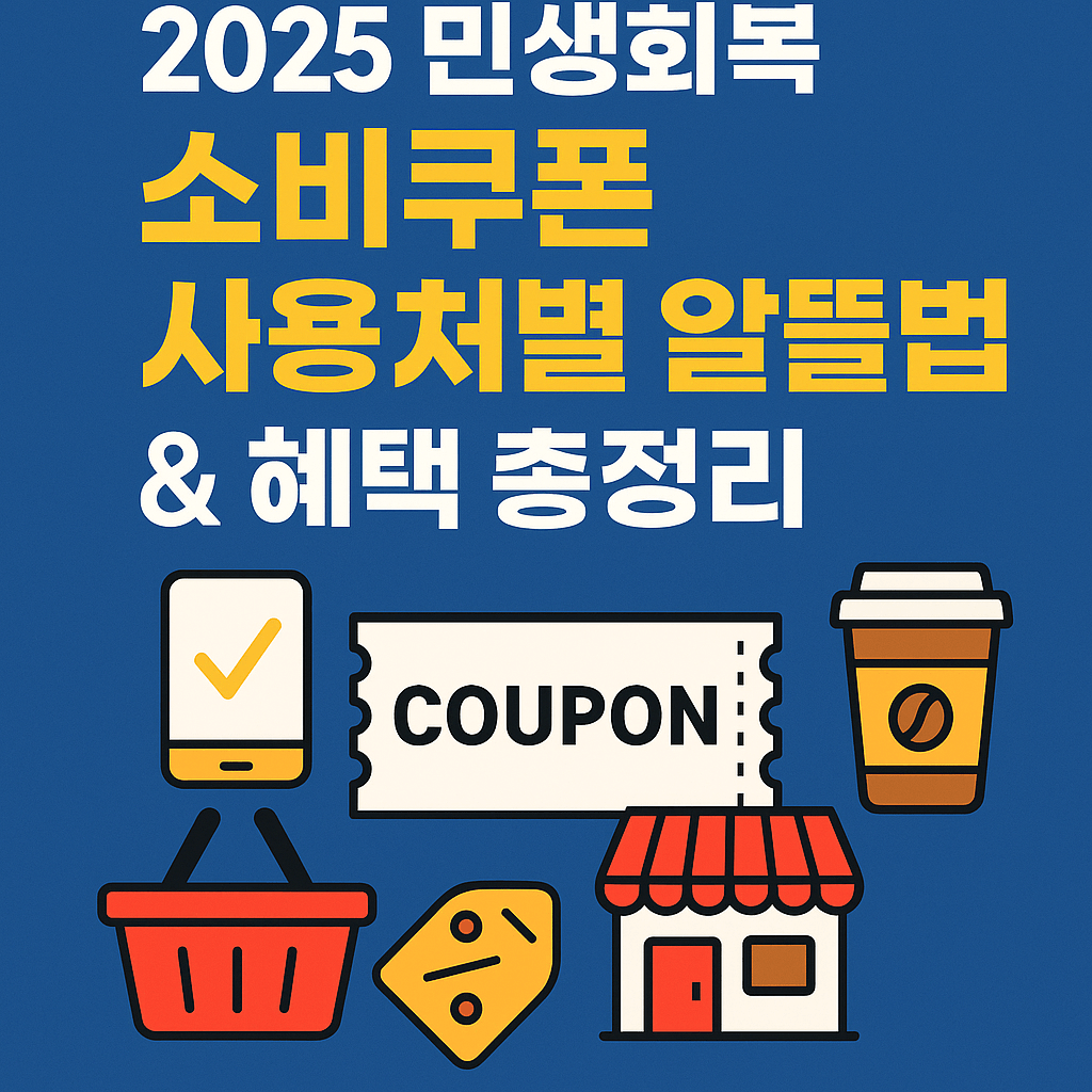 2025 민생회복 소비쿠폰 사용처별 알뜰 활용법 & 혜택 총정리