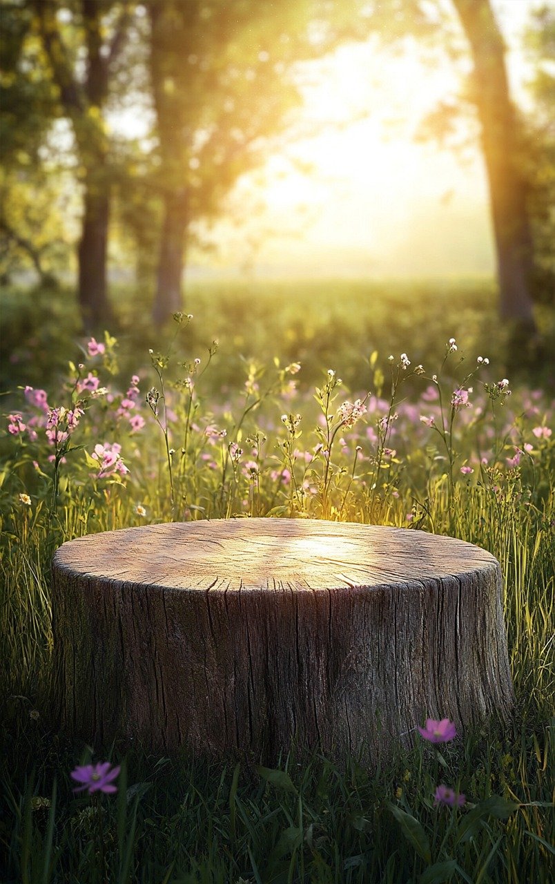 자연 풍경과 나이테 사진