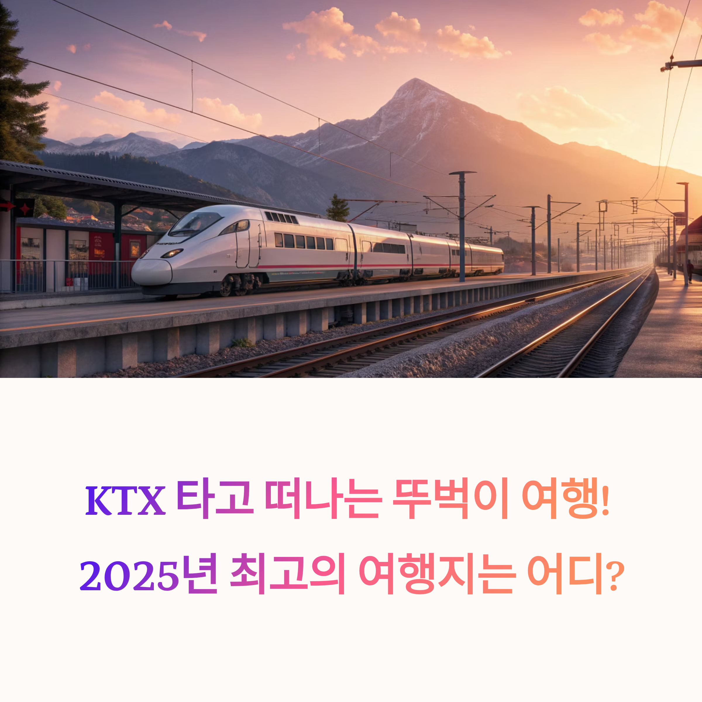 2025년 KTX 뚜벅이 여행! 렌터카 없이 떠나는 국내 소도시 추천 BEST 5