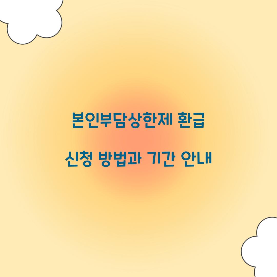 본인부담상한제 환급 신청