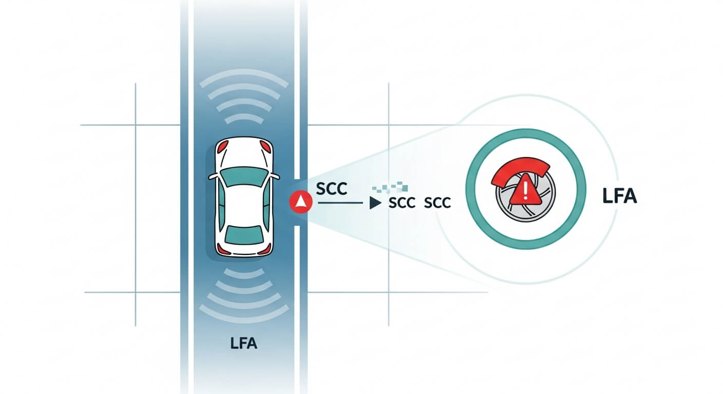 운전 피로 저감: 스마트 크루즈 컨트롤(SCC)과 차로 유지 보조(LFA)