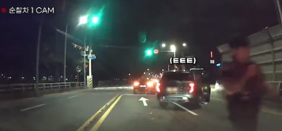 대전에서 발생한 음주운전 도주 사건 장면