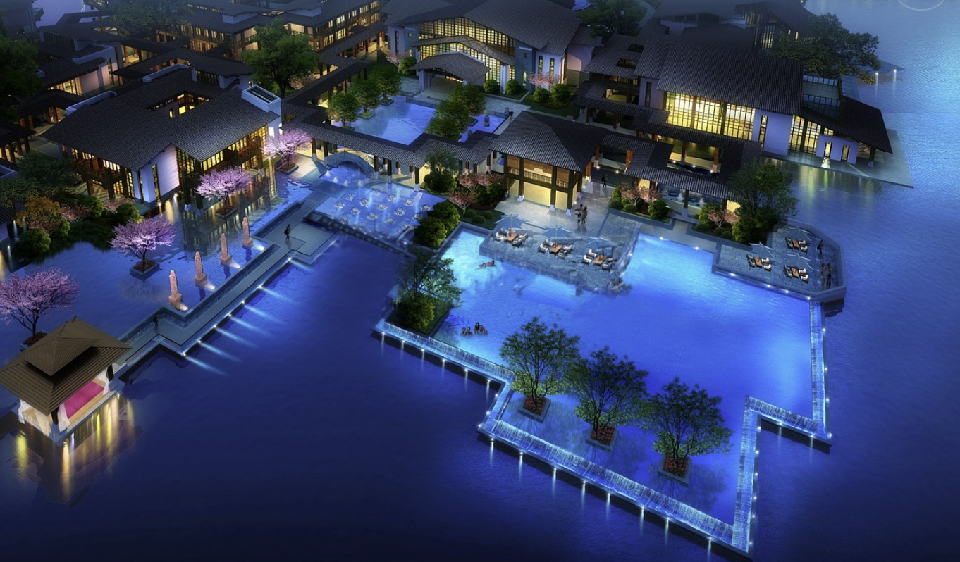 온천-야경-사진